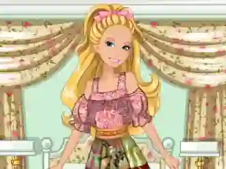 Gêm Barbie's Patchwork Peasant Dress ar-lein