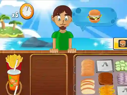 Gêm Beach Burger ar-lein