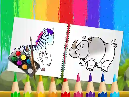 Gêm Funny Animals Coloring Book ar-lein