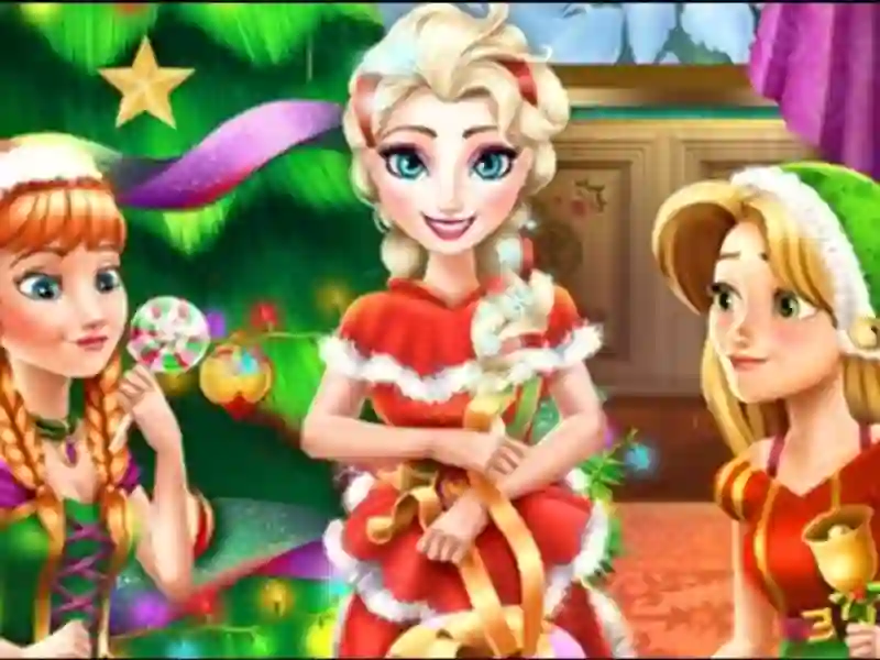 Gêm Disney Princess Christmas Party ar-lein