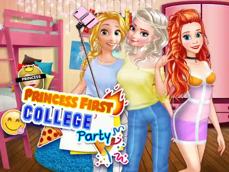 Gêm Princess First College Party ar-lein