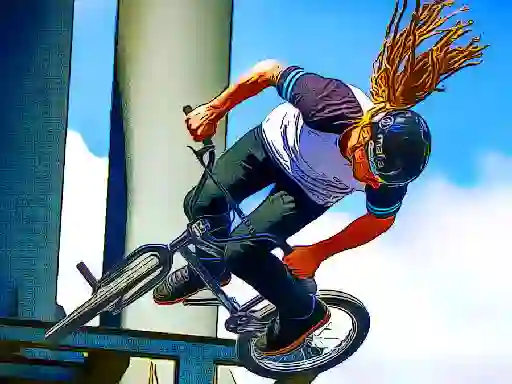 Gêm bmx bikes jigsaw ar-lein