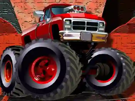 Gêm Crazy Monster Trucks Puzzle ar-lein