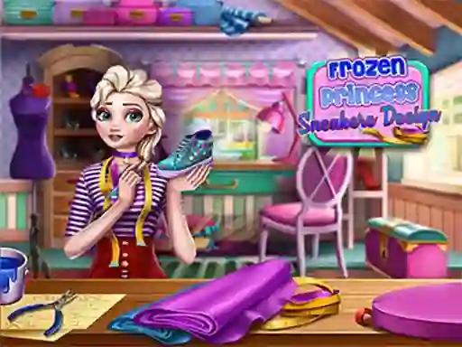 Gêm Frozen Princess Sneakers Design ar-lein