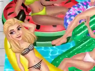 Gêm Princess Pool Party Floats ar-lein