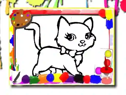 Gêm Sweet Cats Coloring ar-lein