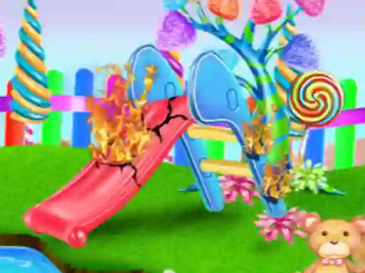 Gêm Candy Garden Cleaning ar-lein