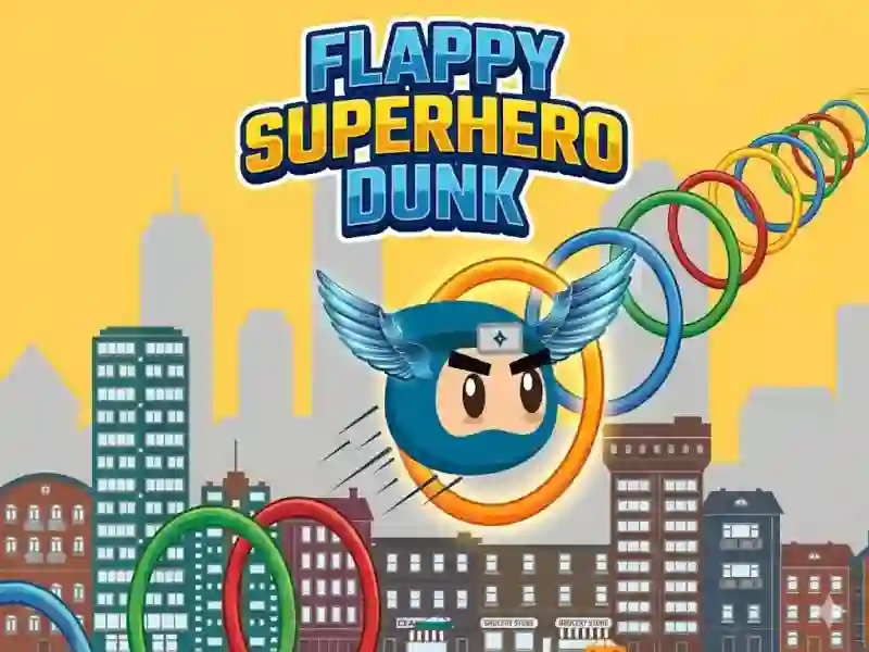 Gêm Flappy Superhero Dunk ar-lein