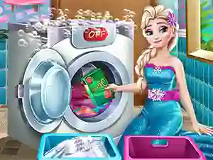 Gêm Ice Queen Laundry Day ar-lein