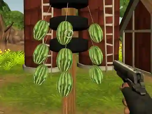 Gêm Watermelon Shooter ar-lein
