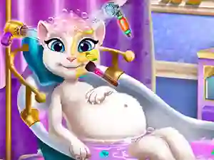 Gêm Pregnant Kitty Spa ar-lein