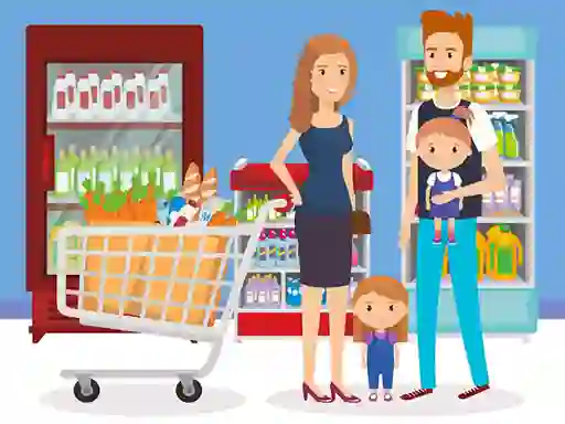 Gêm Happy Shopping Jigsaw ar-lein