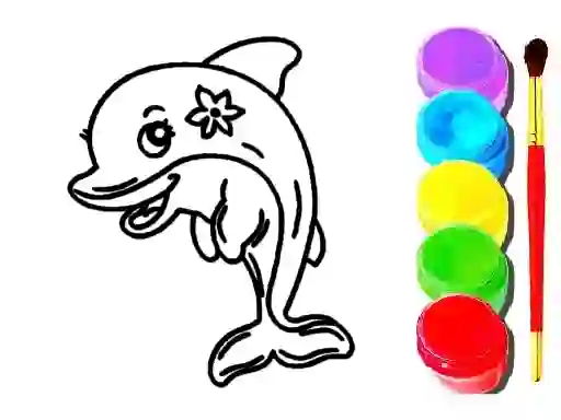 Gêm Dolphin Coloring Book ar-lein