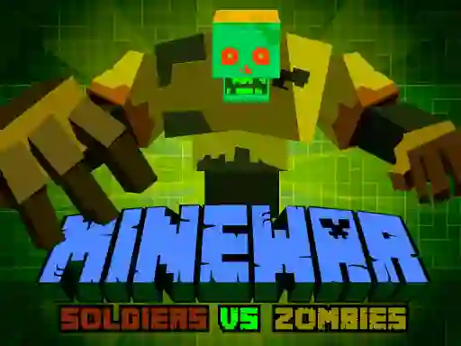 Gêm Minewar Soldiers vs Zombies ar-lein