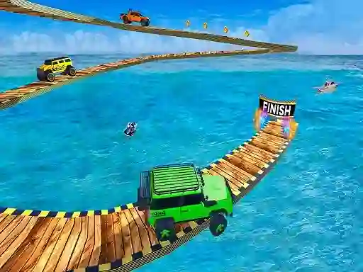 Gêm Impossible Tracks Jeep Stunts Driving ar-lein