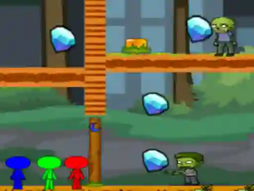 Gêm StickMan Bros Vs Zombies ar-lein