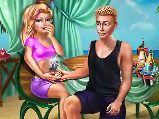 Gêm Ellie Beach Proposal ar-lein
