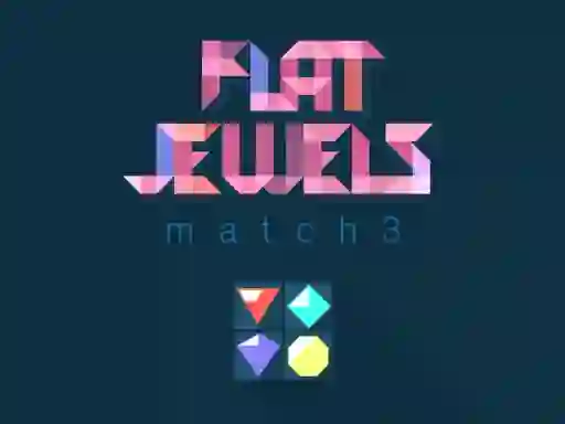 Gêm Flat jewels match 3 ar-lein