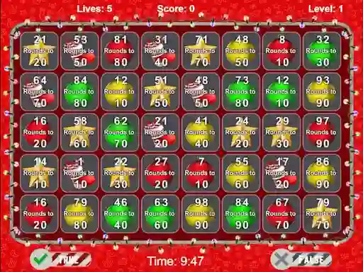Gêm Christmas Number Crunch Rounding ar-lein