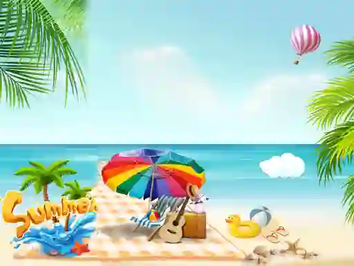 Gêm Summer Beach Slide ar-lein