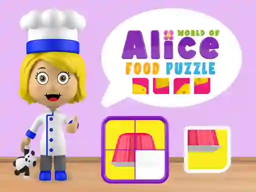 Gêm World of Alice Food Puzzle ar-lein