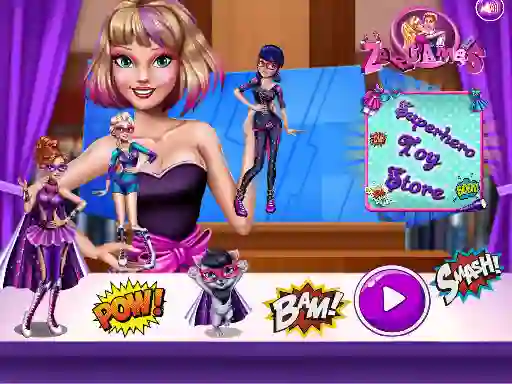 Gêm Superhero Toy Shop ar-lein