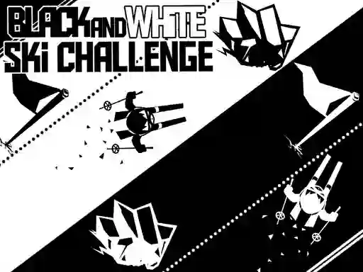 Gêm Black and White Ski Challenge ar-lein