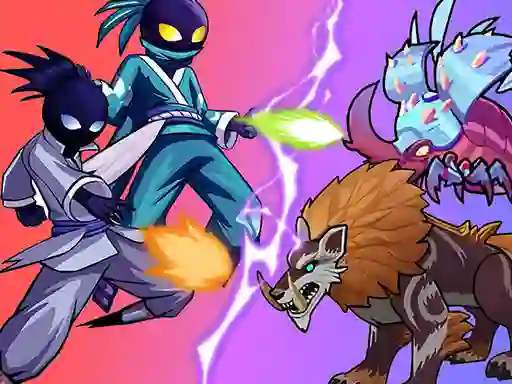 Gêm Stick Ninja Survival ar-lein