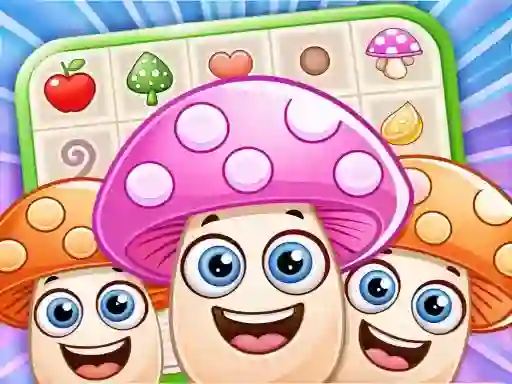 Gêm Mushroom Fever Match 3 ar-lein