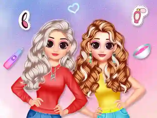 Gêm Besties Makeover Salon ar-lein