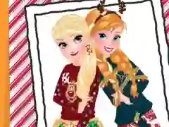 Gêm Sisters Ugly Xmas Sweater ar-lein