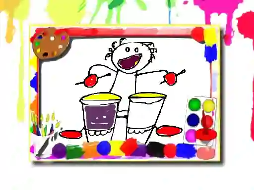 Gêm Music Coloring Book ar-lein
