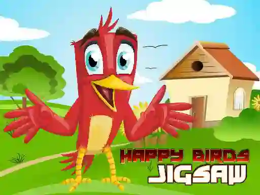 Gêm Happy Birds Jigsaw ar-lein