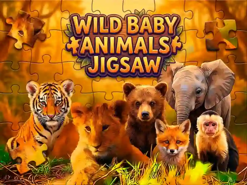 Gêm Wild Baby Animals Jigsaw ar-lein