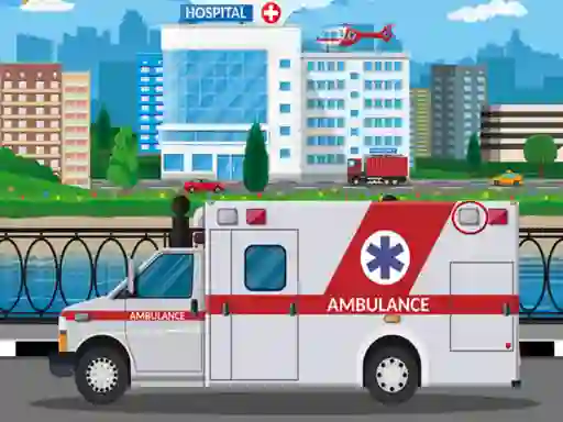 Gêm Ambulance Trucks Differences ar-lein