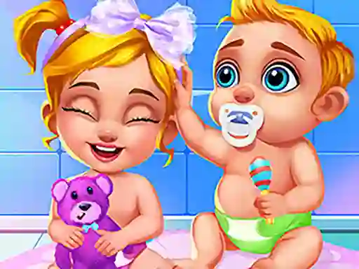 Gêm Newborn Sweet Baby Twins ar-lein