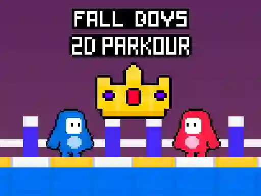 Gêm Fall Boys 2D Parkour ar-lein