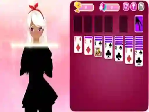 Gêm Solitaire Girls 2 ar-lein