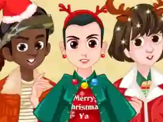 Gêm Stranger things Christmas party ar-lein