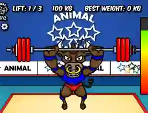 Gêm Animal Olympics Weight Lifting ar-lein