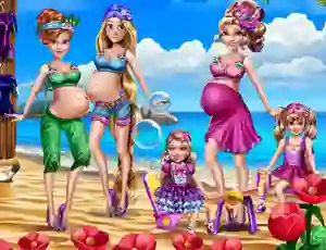 Gêm Pregnant Moms Exotic Holiday ar-lein