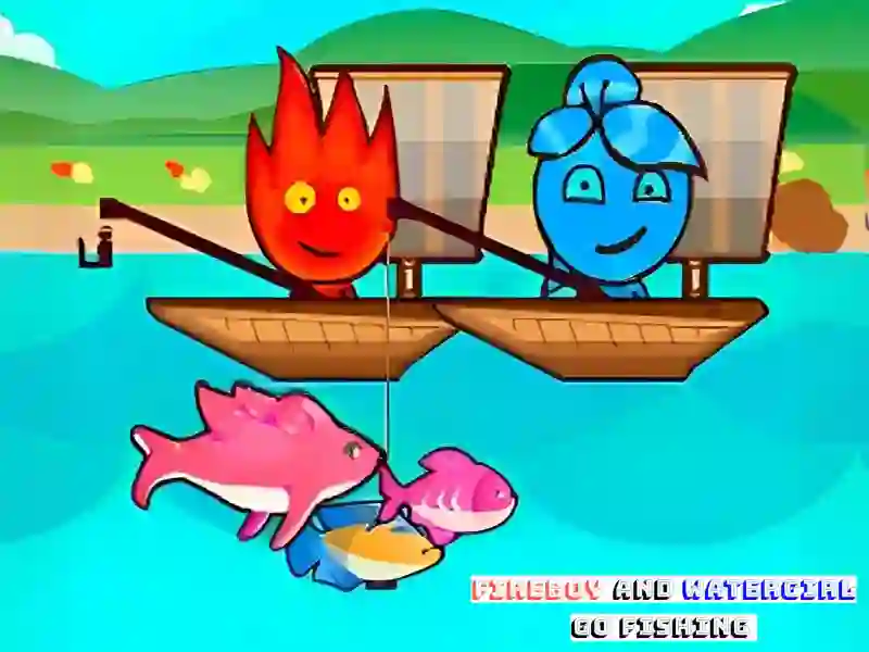 Gêm FireBoy And WaterGirl Go Fishing ar-lein