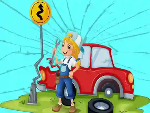 Gêm Broken Cars Jigsaw ar-lein