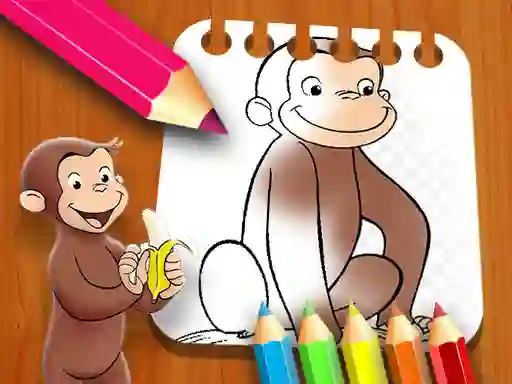 Gêm Curious George Coloring Book ar-lein