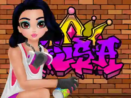Gêm Princess Cool Graffiti ar-lein