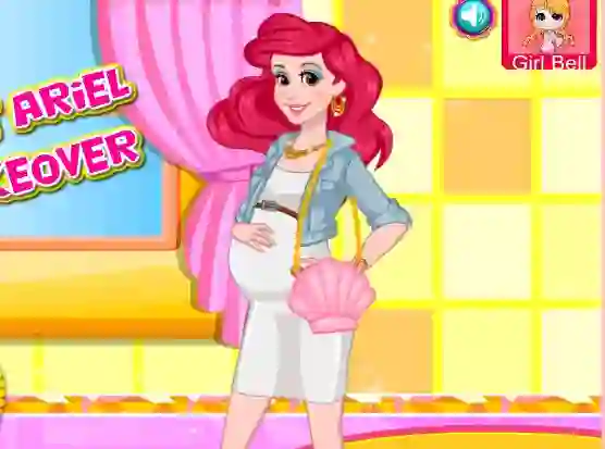 Gêm Pregnant Ariel Real Makeover ar-lein