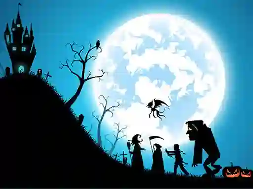 Gêm Happy Halloween Jigsaw ar-lein