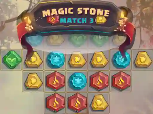 Gêm Magic Stone Match 3 ar-lein