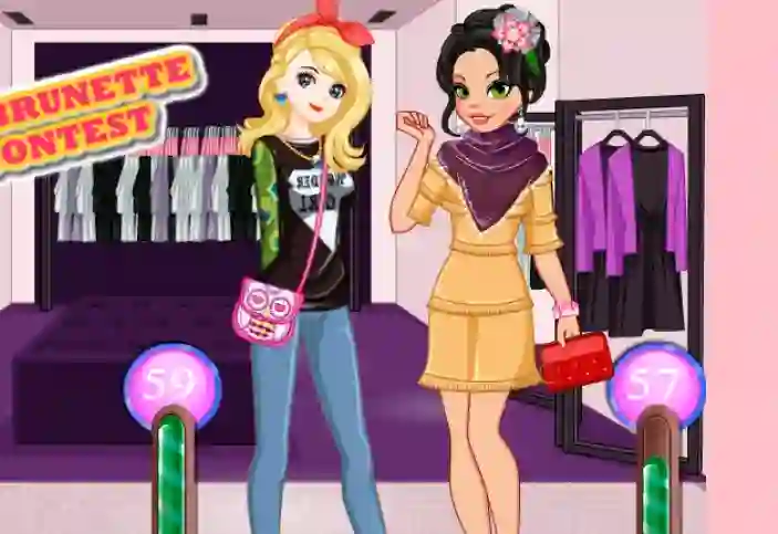 Gêm Blonde Vs Brunette Beauty Contest ar-lein