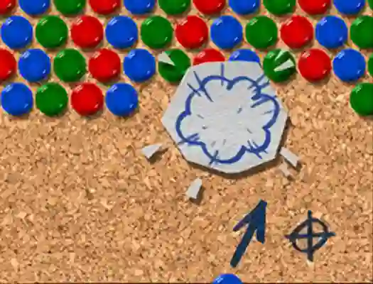Gêm Pinboard Bubble Shooter ar-lein